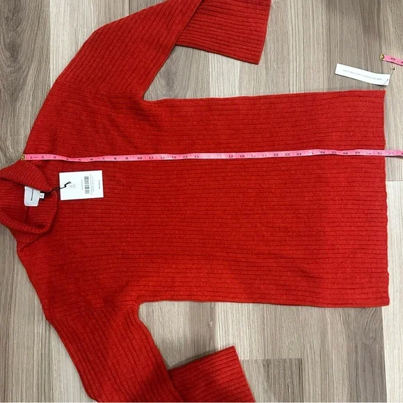 NWT Reformation Ozzy Regenerative Wool Sweater Dress size XS SUNDRIED TOMATO new - Picture 7 of 11